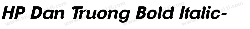 HP Dan Truong Bold Italic字体转换